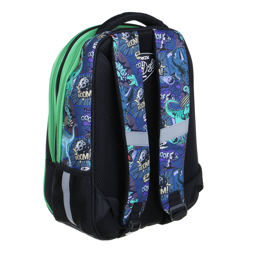 Древний мир Рюкзак школьный жесткий 39х30х15см, 2 отд., 3 карм., эрг.спинка, ручка, нашив., вес<900г, арт.№ 254-004