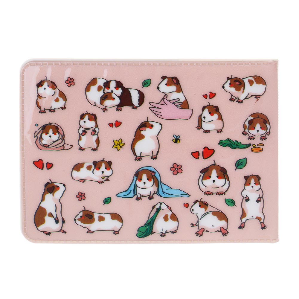 ЮL Обложка для студенческого билета, 7,8x10,6см, ПВХ, 6 дизайнов, арт.№ 334-134