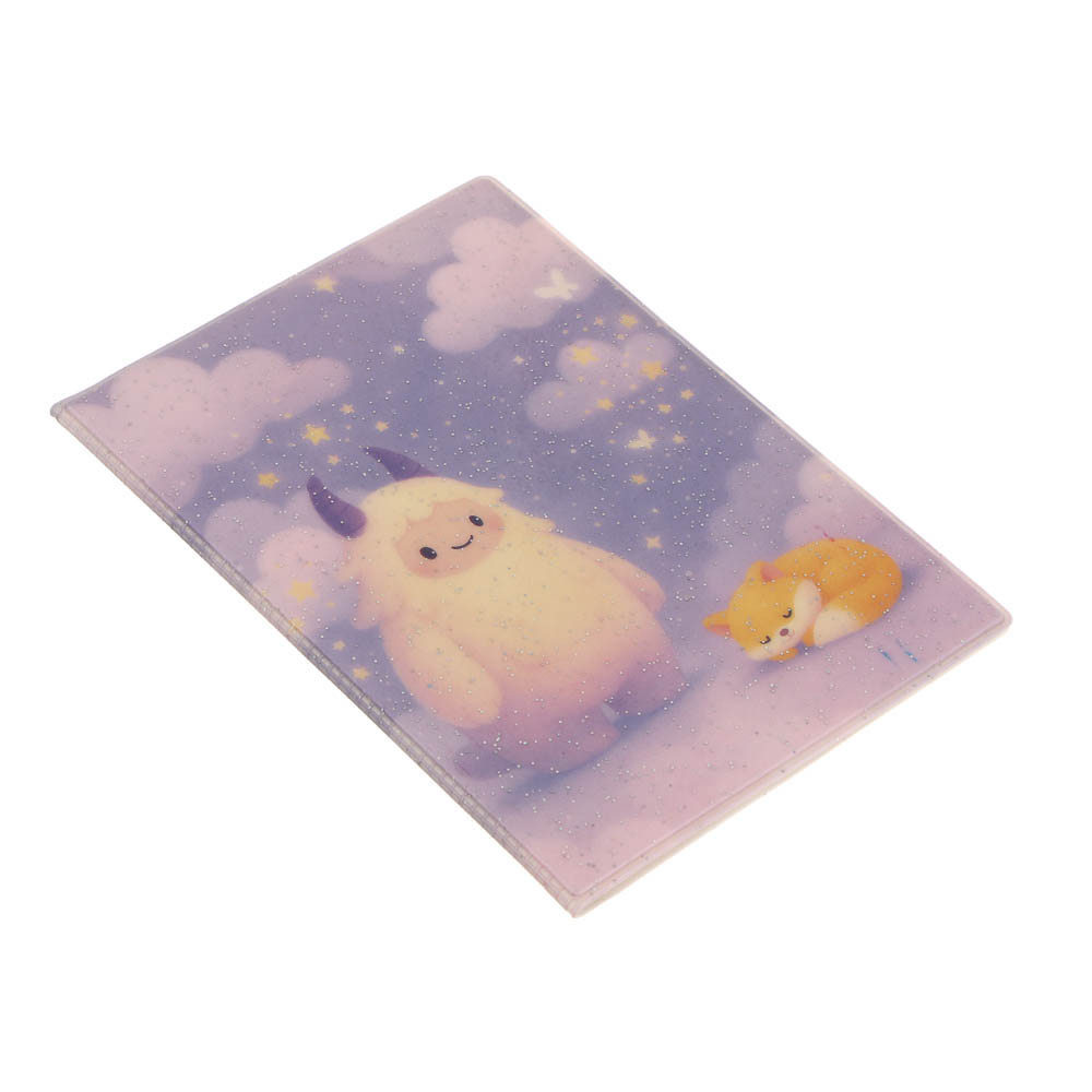 Обложка на паспорт тм ЮL с блестками, ПВХ, 13,6х9,5см, 6 дизайнов, арт.№ 334-136