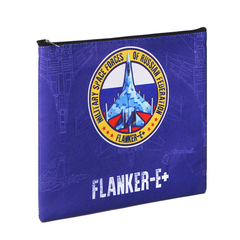Фланкер Папка для тетрадей 24x20см, для A5, молния сверху, плотный ПВХ с печатью, арт.№ 236-063