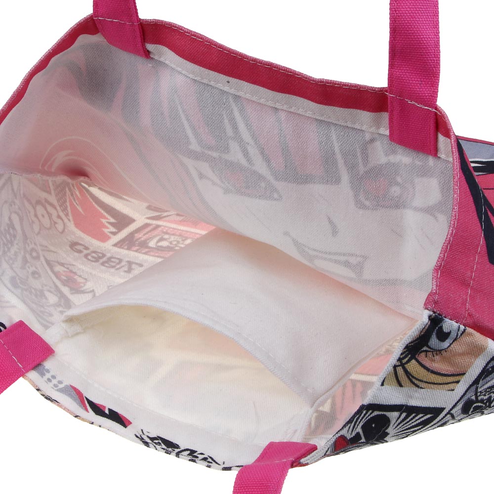 Сумка-шоппер, "Микс коллекций", 38x42см, длина ручек 58 см, внутр. карман, полиэстер, 5 дизайнов, арт.№ 524-283