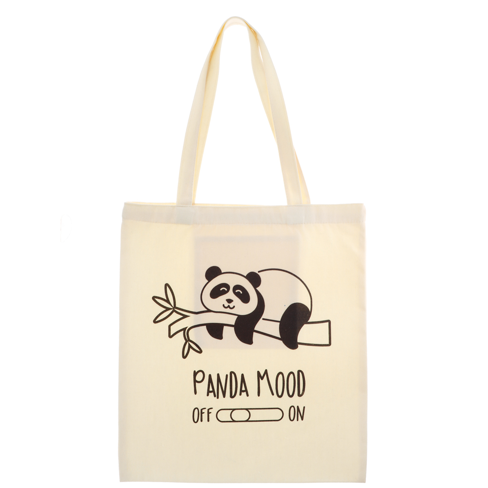 Сумка-шоппер, "Панды/Капибары", 38x42см, длина ручек 58 см, внутр. карман, полиэстер, 6 дизайнов, арт.№ 524-285