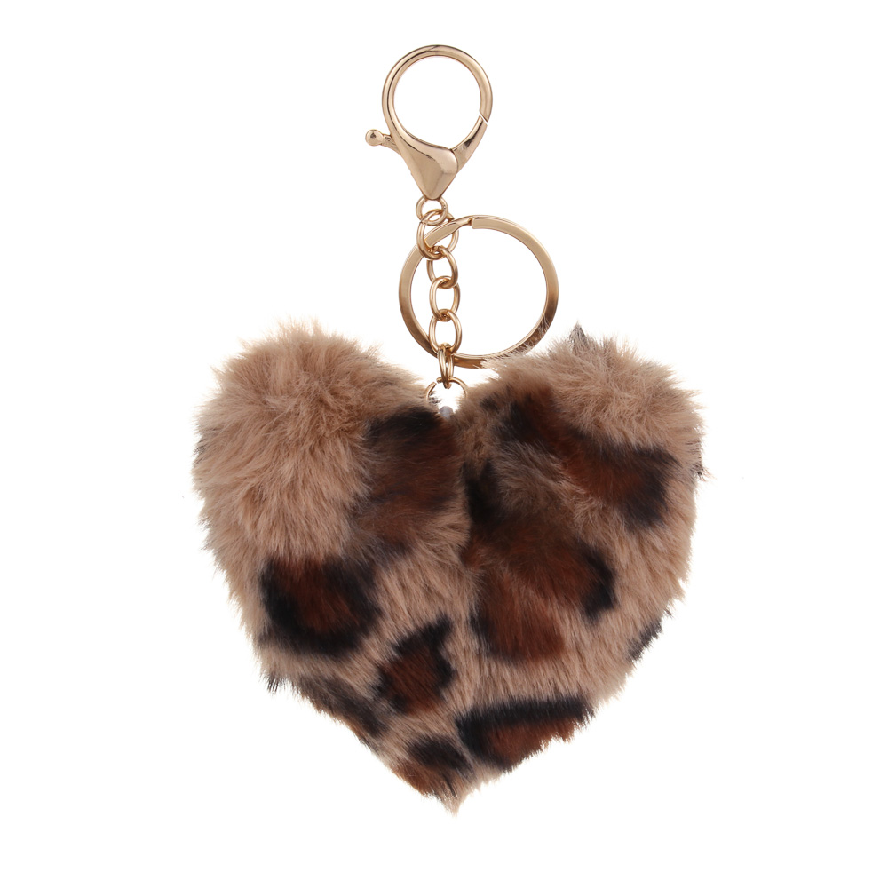 Брелок сердце меховое ЮНИLOOK, 9х8 см, полиэстер, 4 цвета, арт.№ 303-085