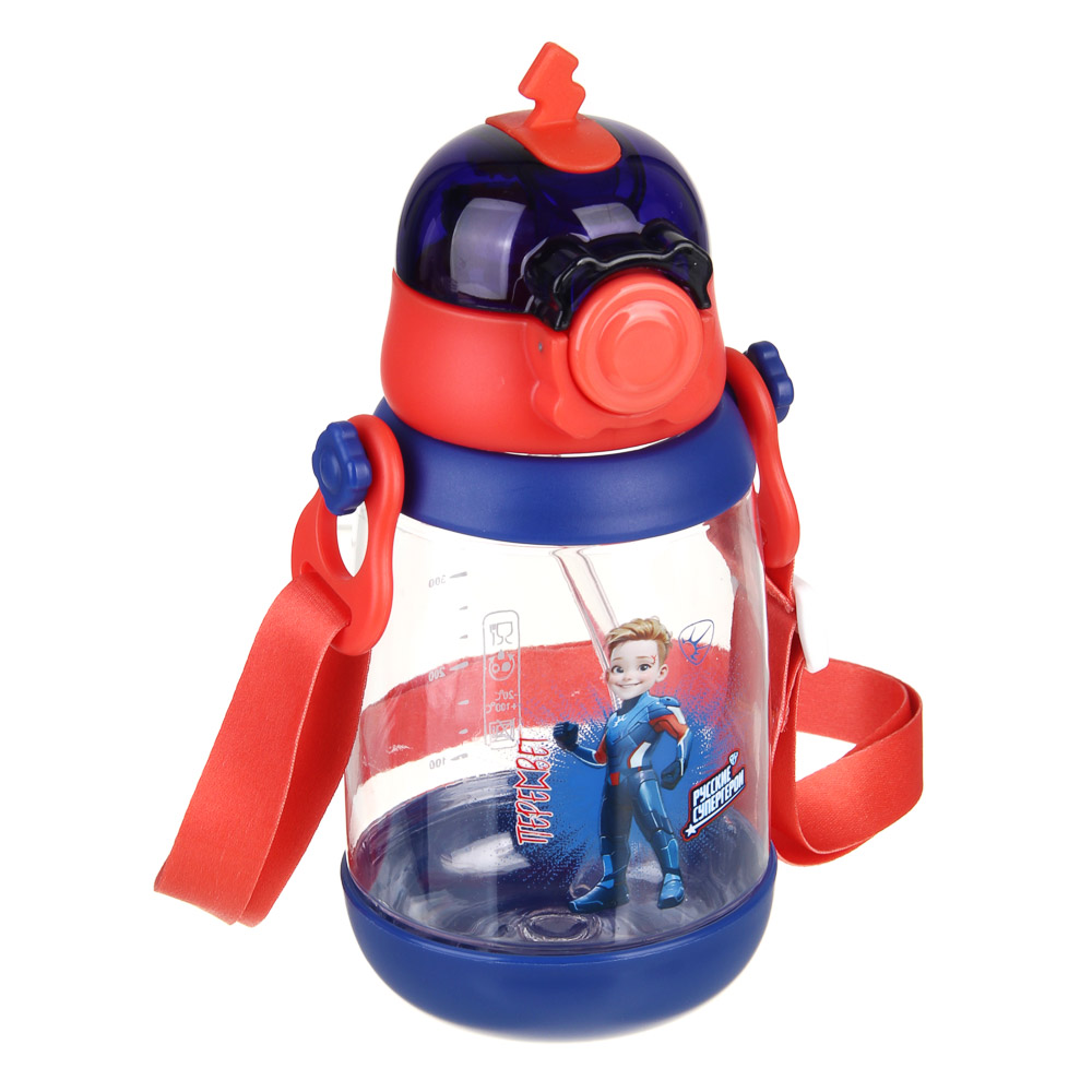 BY Русские Супергерои Бутылка детская с поильником, 8.5x19см,520мл,"Пересвет" PC, PP, силикон, арт.№ 088-105