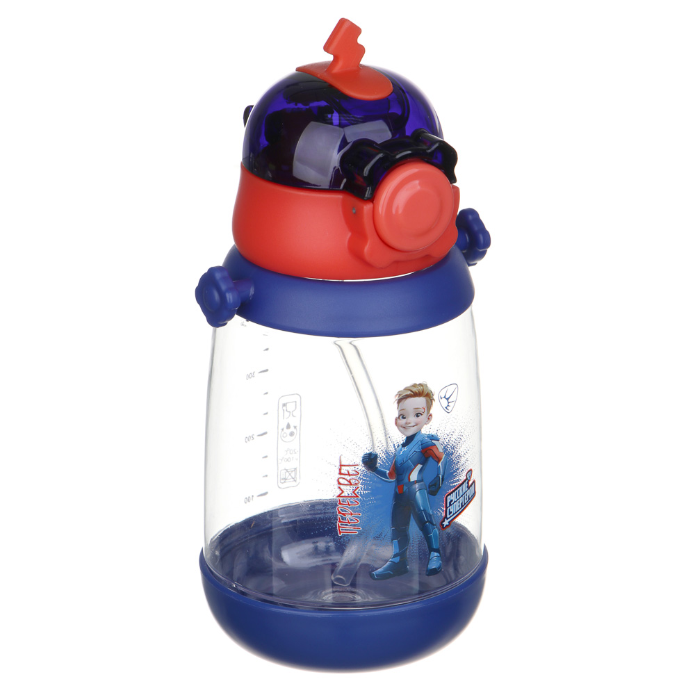 BY Русские Супергерои Бутылка детская с поильником, 8.5x19см,520мл,"Пересвет" PC, PP, силикон, арт.№ 088-105