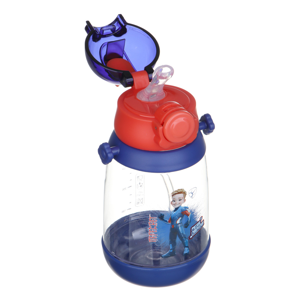 BY Русские Супергерои Бутылка детская с поильником, 8.5x19см,520мл,"Пересвет" PC, PP, силикон, арт.№ 088-105