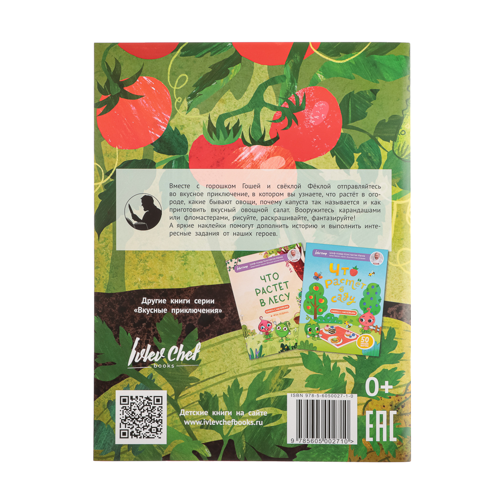 Ivlev Chef Books Книга с наклейками "Вкусные приключения", бумага, 21х28см, 16 стр., 3 дизайна, арт.№ 290-001