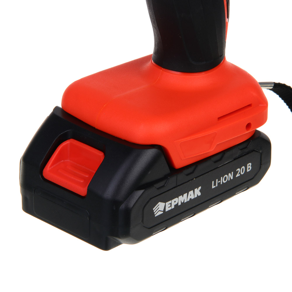 ЕРМАК Дрель-шуруповерт на АКБ 20В, 2,0А Li-ion (1шт), з/у, 0-550 об/мин, 30 H*m,подсветка (ONE), арт.№ 691-045