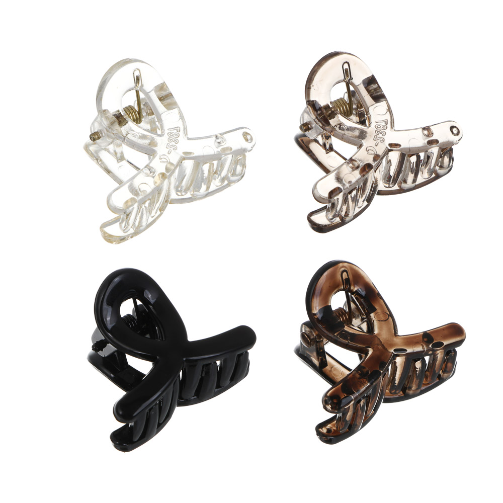 Краб для волос, тм ЮНИLOOK, 3см, полистирол, 4 цвета, #15, арт.№ 321-411