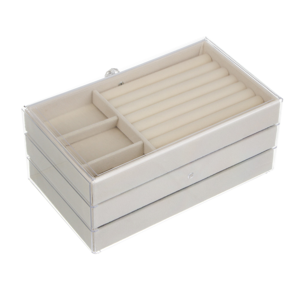 Шкатулка для украшений, 10,5x13,5x23,5 см, ПВХ, 2 цвета, арт.№ 504-953