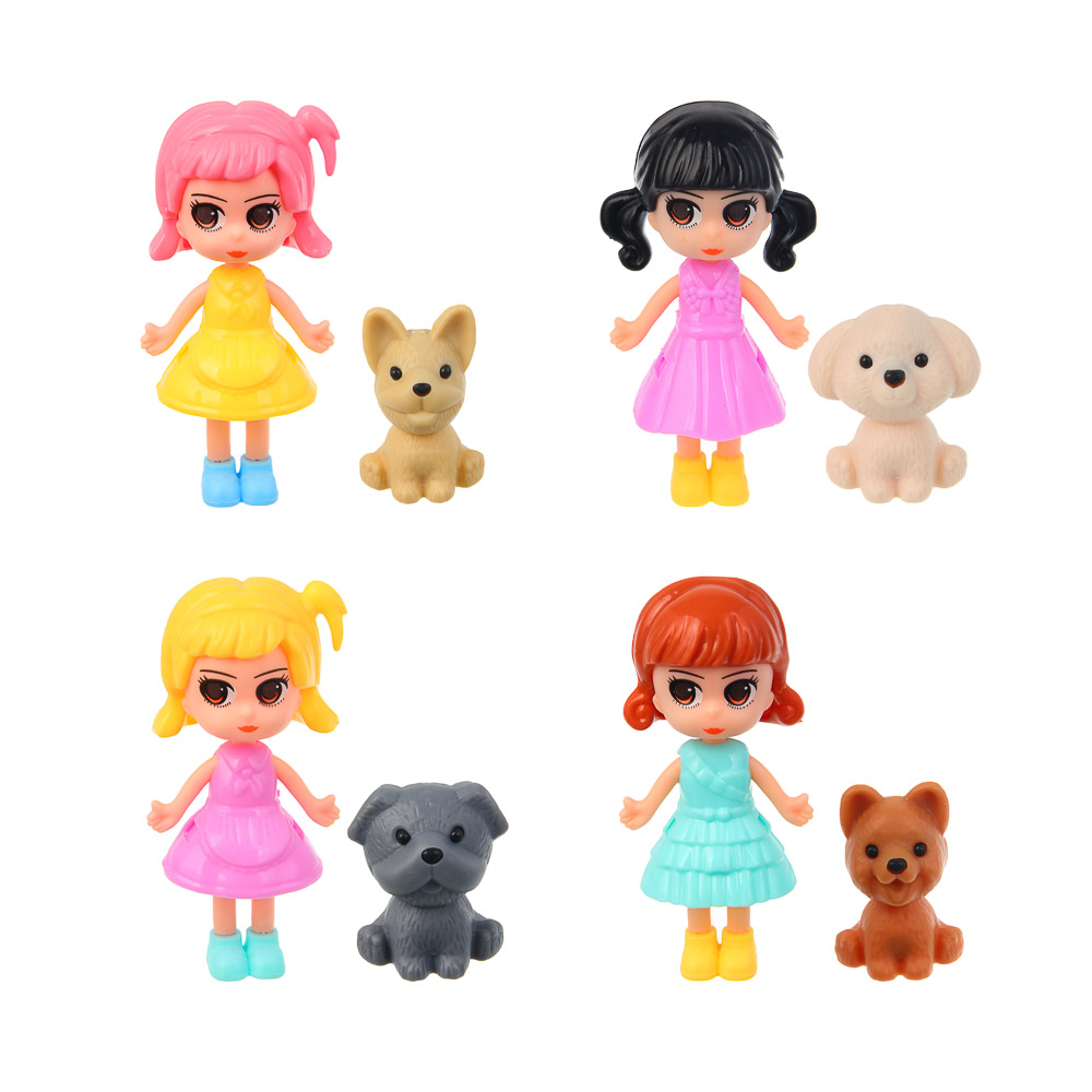 ИГРОЛЕНД Кукла с питомцем в яйце, свет, 6х6х11 см PP, ABS, 2хLR41, арт.№ 267-887