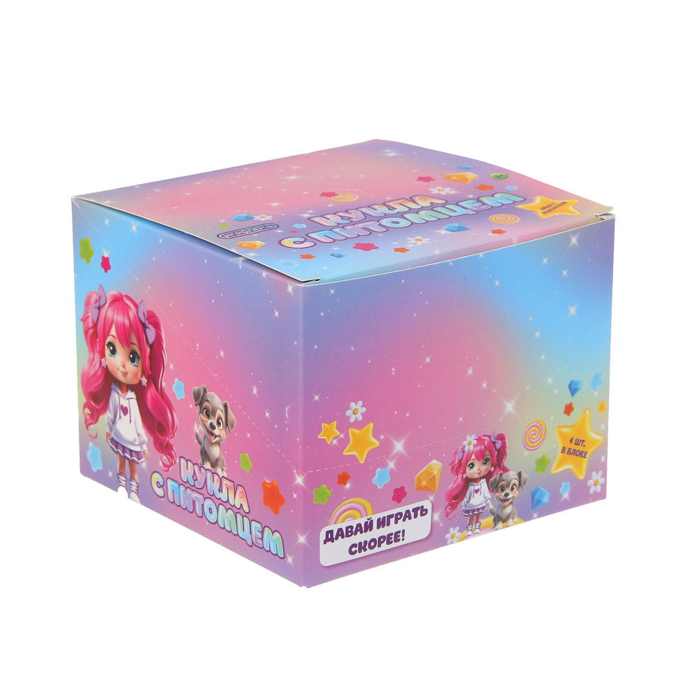 ИГРОЛЕНД Кукла с питомцем в яйце, свет, 6х6х11 см PP, ABS, 2хLR41, арт.№ 267-887