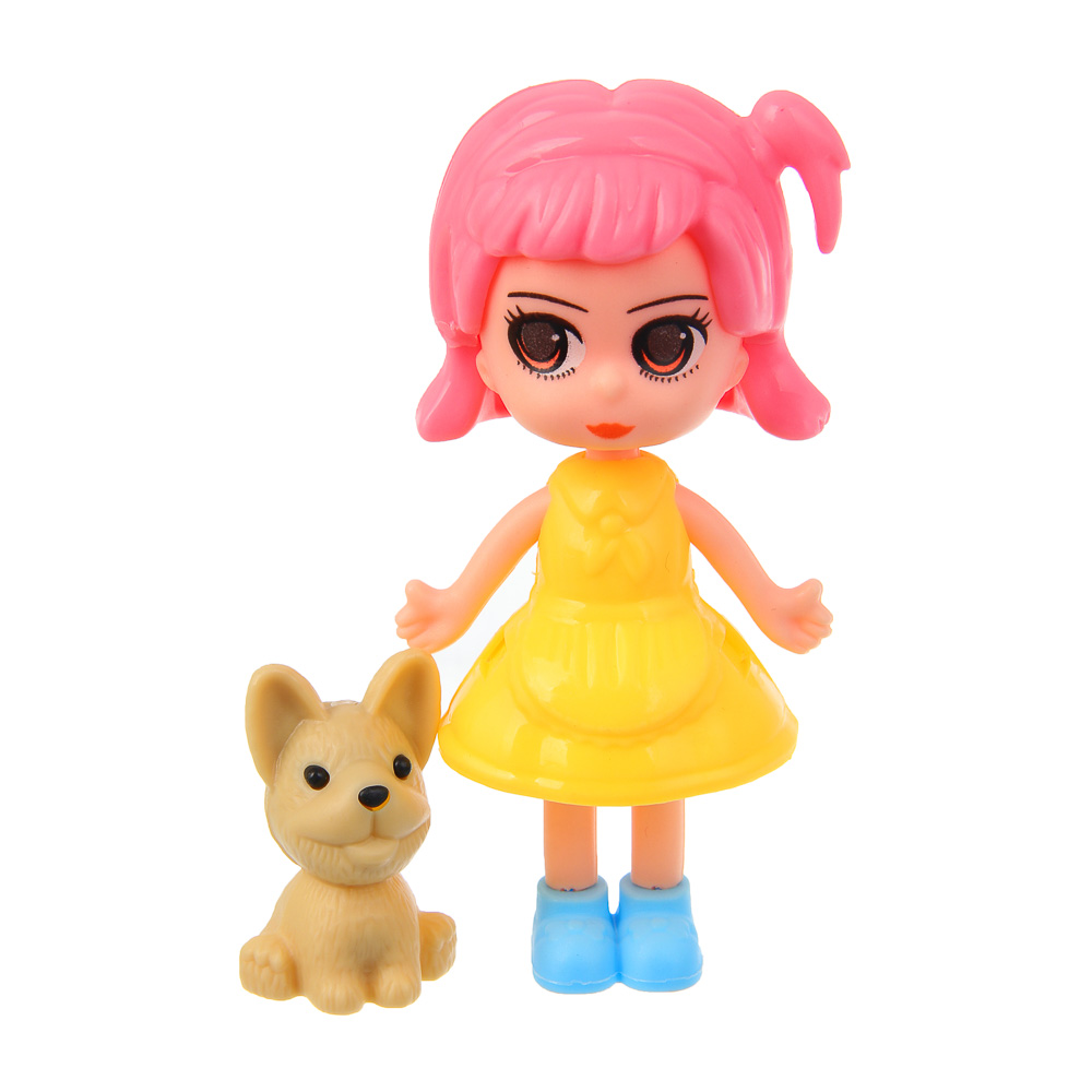 ИГРОЛЕНД Кукла с питомцем в яйце, свет, 6х6х11 см PP, ABS, 2хLR41, арт.№ 267-887