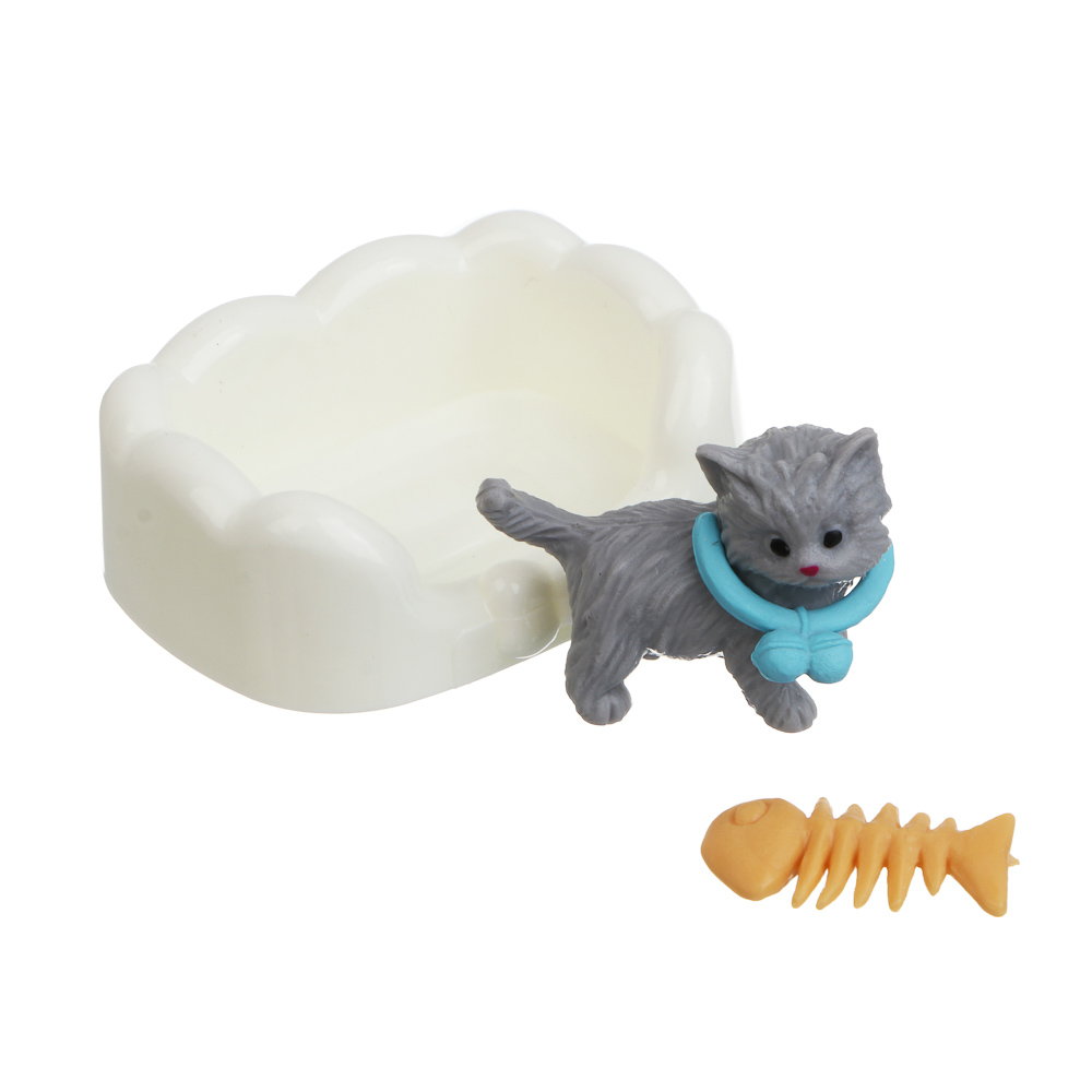 ИГРОЛЕНД Питомец с акс. "Котя в домике" ABS, PP, 12х4,8х15,8 см, 4 диз., арт.№ 258-100