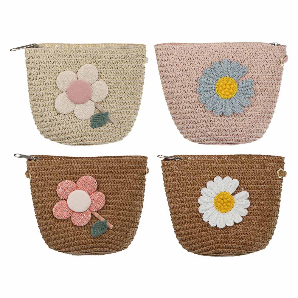 Сумка плетенная с декором на длинном ремне, тм ЮL, 12x6 см, папирус, полиэстер, арт.№ 328-318