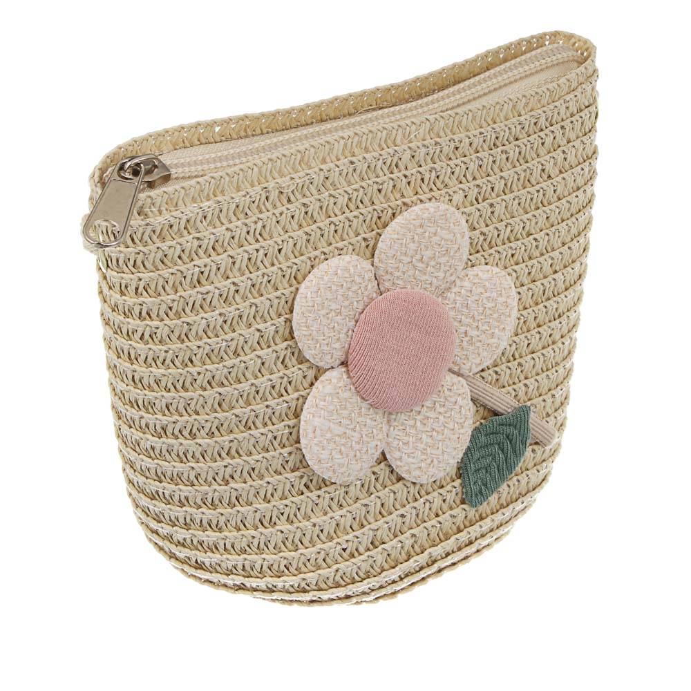 Сумка плетенная с декором на длинном ремне, тм ЮL, 12x6 см, папирус, полиэстер, арт.№ 328-318