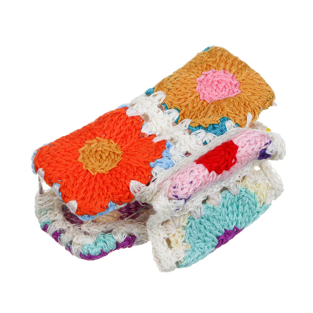 ЮНИLOOK Краб для волос, 8,5см, полиэстер, пластик, 3 дизайна, арт.№ 321-367