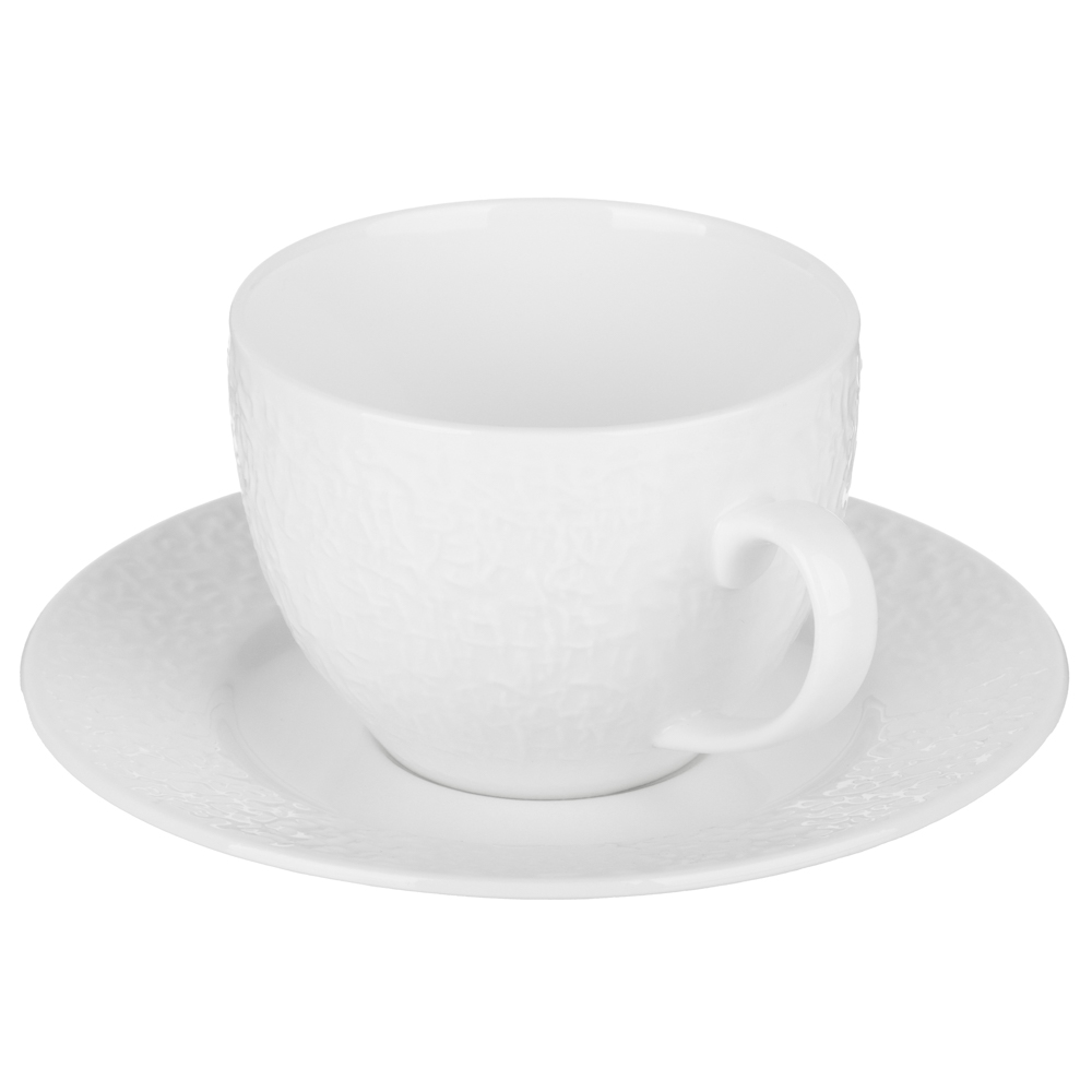 Набор чайный 2 пр., 275мл, MILLIMI, Узоры белые, фарфор, арт.№ 802-560