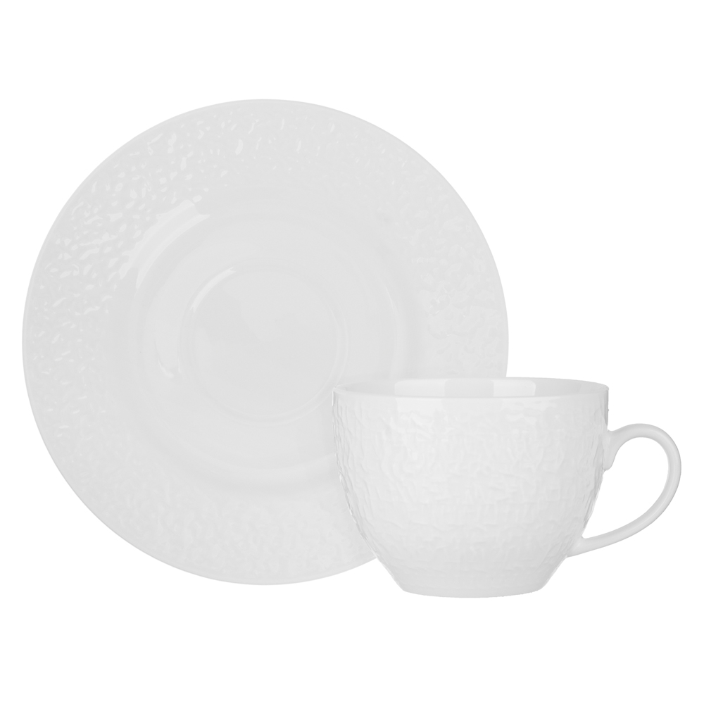 Набор чайный 2 пр., 275мл, MILLIMI, Узоры белые, фарфор, арт.№ 802-560