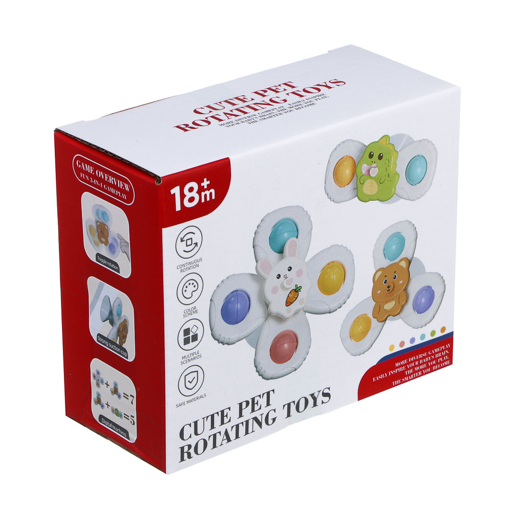 Развивающая игрушка сортер "Крутящиеся фигурки", ABS, силикон, 13,5х6х11см, арт.№ 262-543