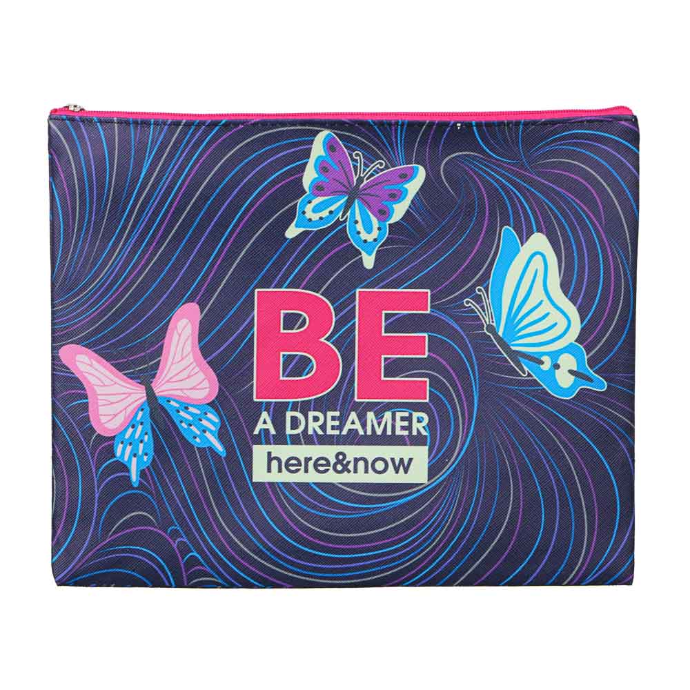 Вандер Флайт Папка для тетрадей 24x20см, для A5, молния сверху, искусственная кожа с печатью, арт.№ 236-072