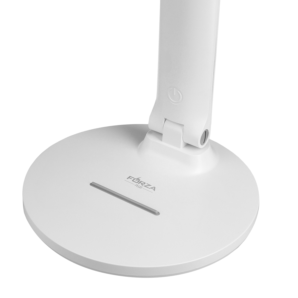 Лампа настольная складная FORZA, 28LED, питание USB, 7Вт, 500Лм, кабель 1.5м, диммер, пластик, белая, арт.№ 476-385