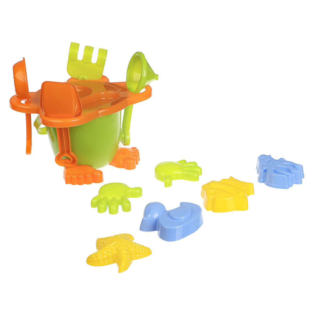 Набор для игры в песке "Дружок", ИГРОЛЕНД, 9 предметов, для детей 3+, арт.№ 430-136