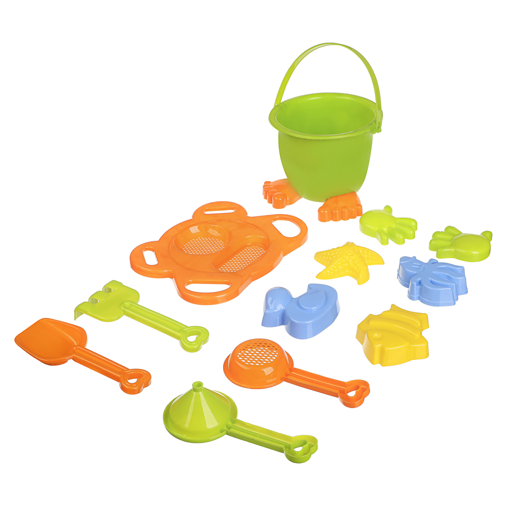 Набор для игры в песке "Дружок", ИГРОЛЕНД, 9 предметов, для детей 3+, арт.№ 430-136