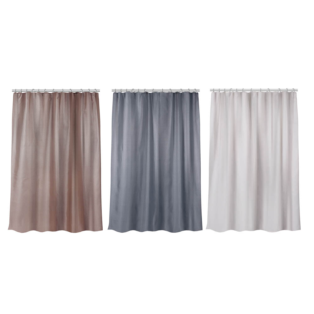 Шторка для ванной тм VETTA Ромбы, с утяжелителем, полиэстер 80 г/м2, 180x180 см, 3 цвета, арт.№ 461-622