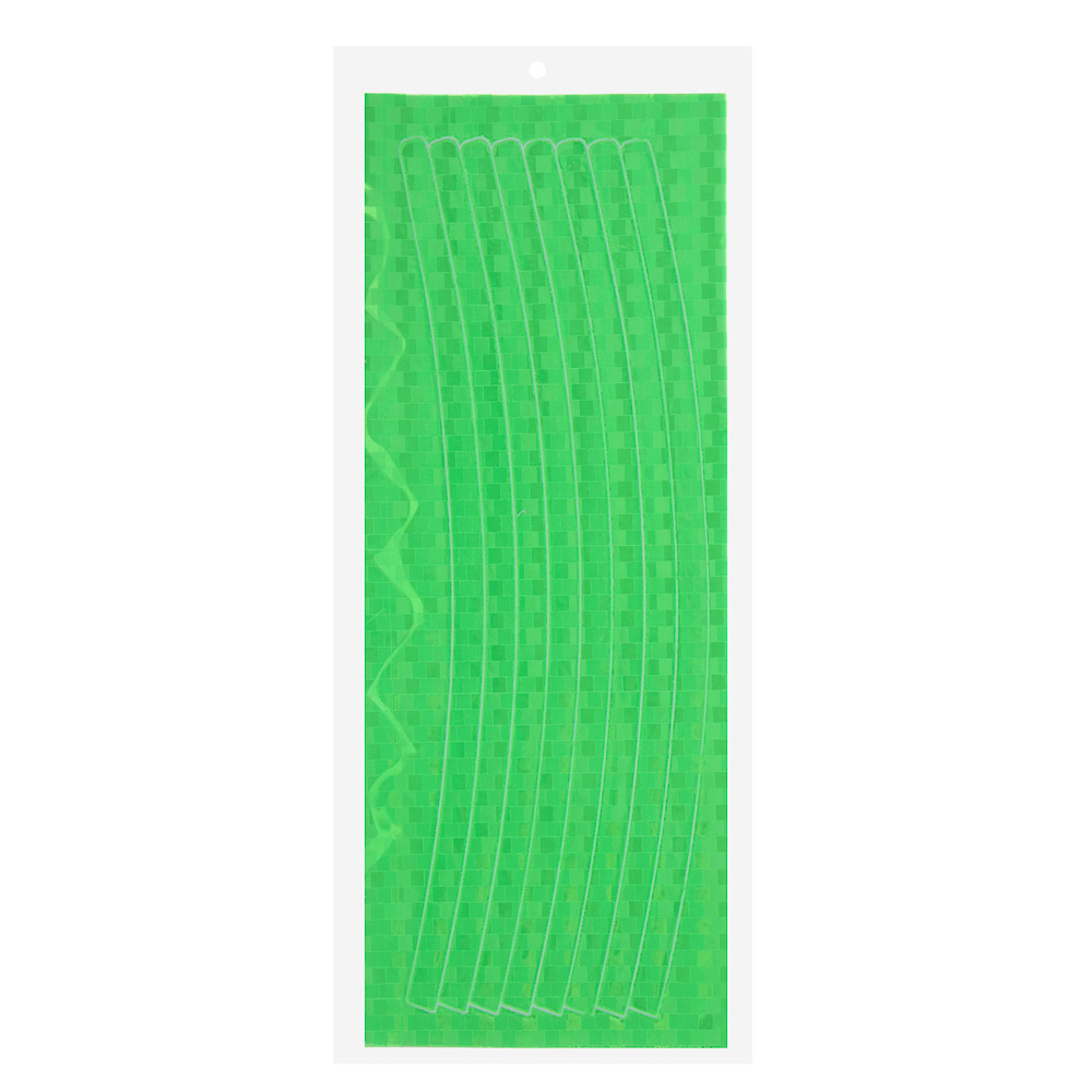 ЕРМАК Набор светоотражающих наклеек, 8 штук, 21*0,9 см, зеленый, арт.№ 754-020