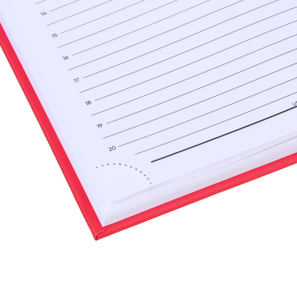 Ежедневник на 2025 "ТЕКСТУР" А5, 352 стр., твердая обложка с поролоном, фактурный бумвинил, красный, арт.№ 572-227