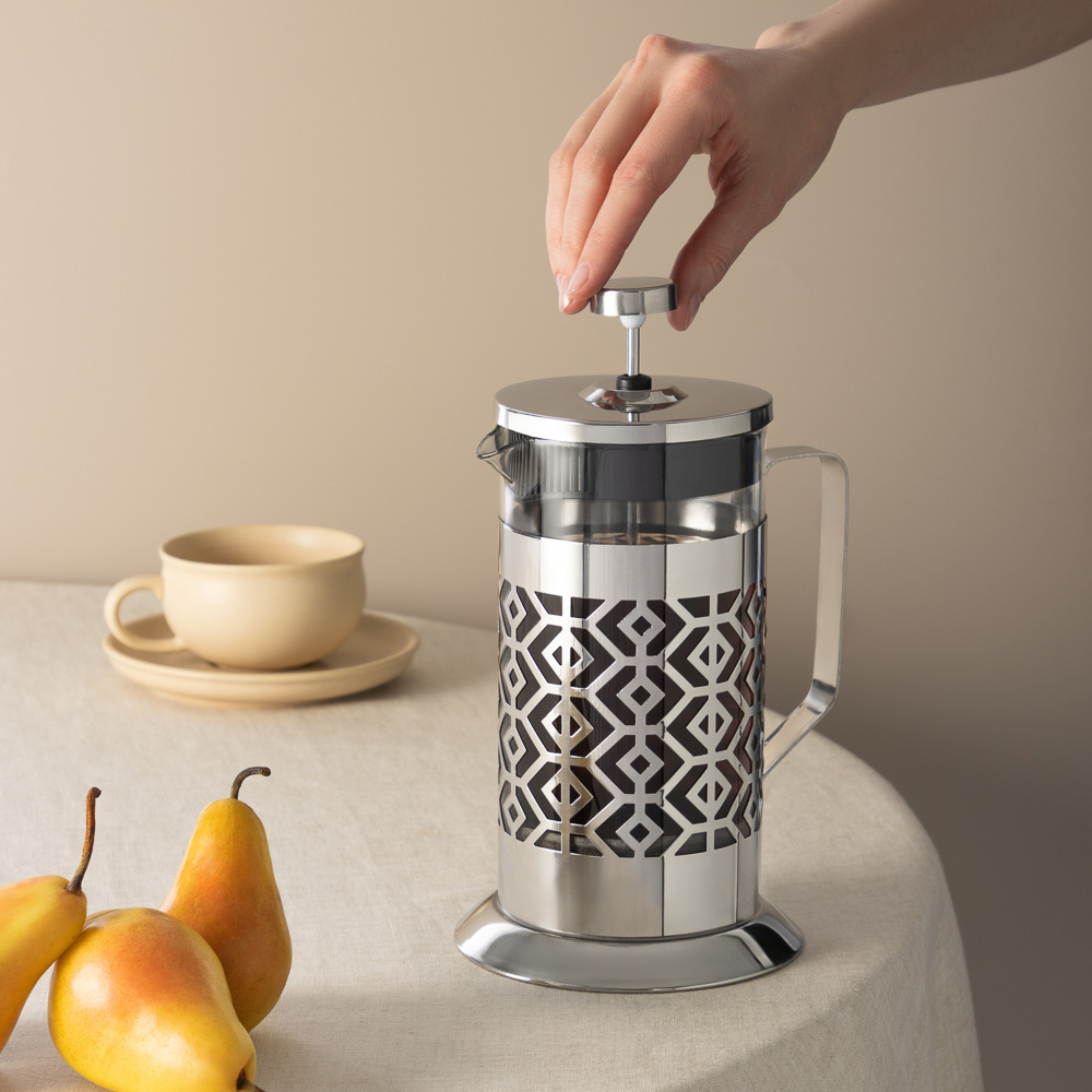 SATOSHI Гельсингфорс Френч-пресс 1000мл, жаропрочное стекло, арт.№ 850-201