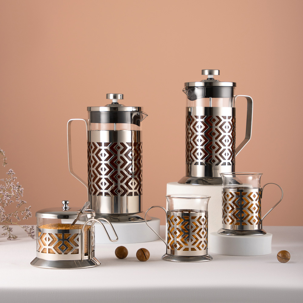 SATOSHI Гельсингфорс Френч-пресс 1000мл, жаропрочное стекло, арт.№ 850-201