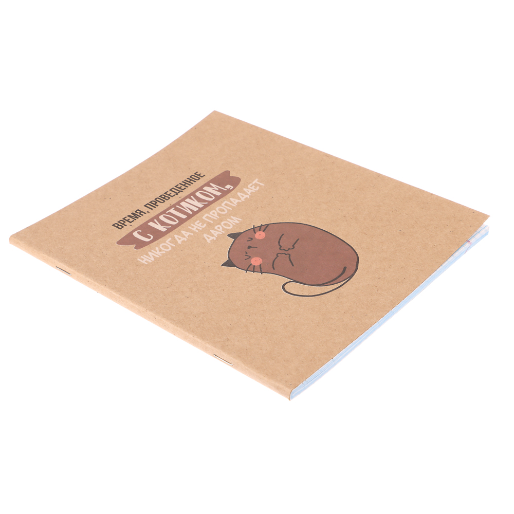 Тетрадь 48 л. в клетку ClipStudio, офсет, обл. мел.картон, скрепка, крафт, 4 дизайна, арт.№ 578-167