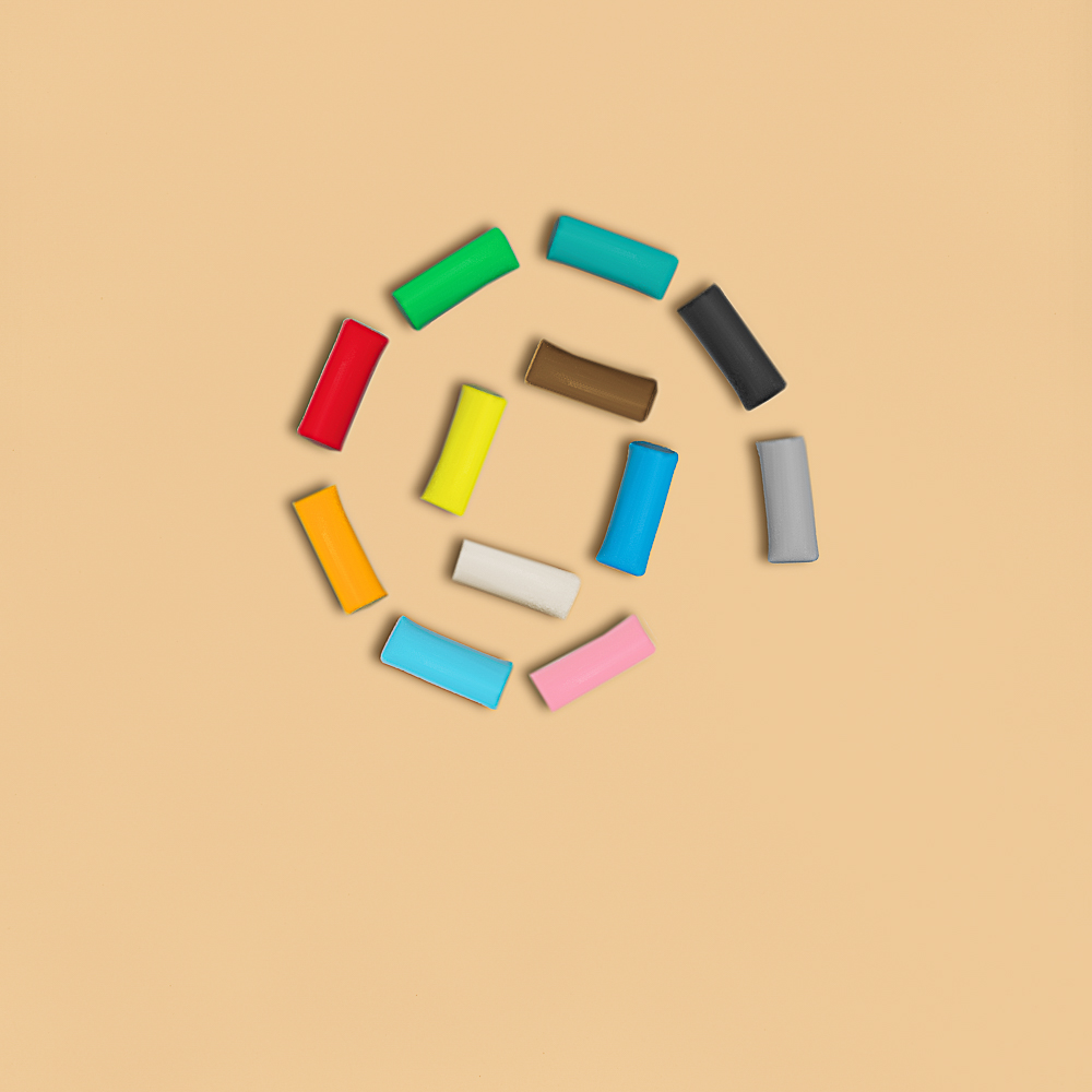 ХОББИХИТ Набор для лепки, 2 формочки, 12 цветов теста, PP, полимер, 13,5х12см, микс, арт.№ 289-186