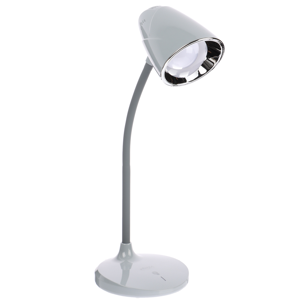 Лампа настольная складная FORZA 30LED, питание USB, 7Вт, 500Лм, кабель 1м, диммер, пластик, серая, арт.№ 476-388