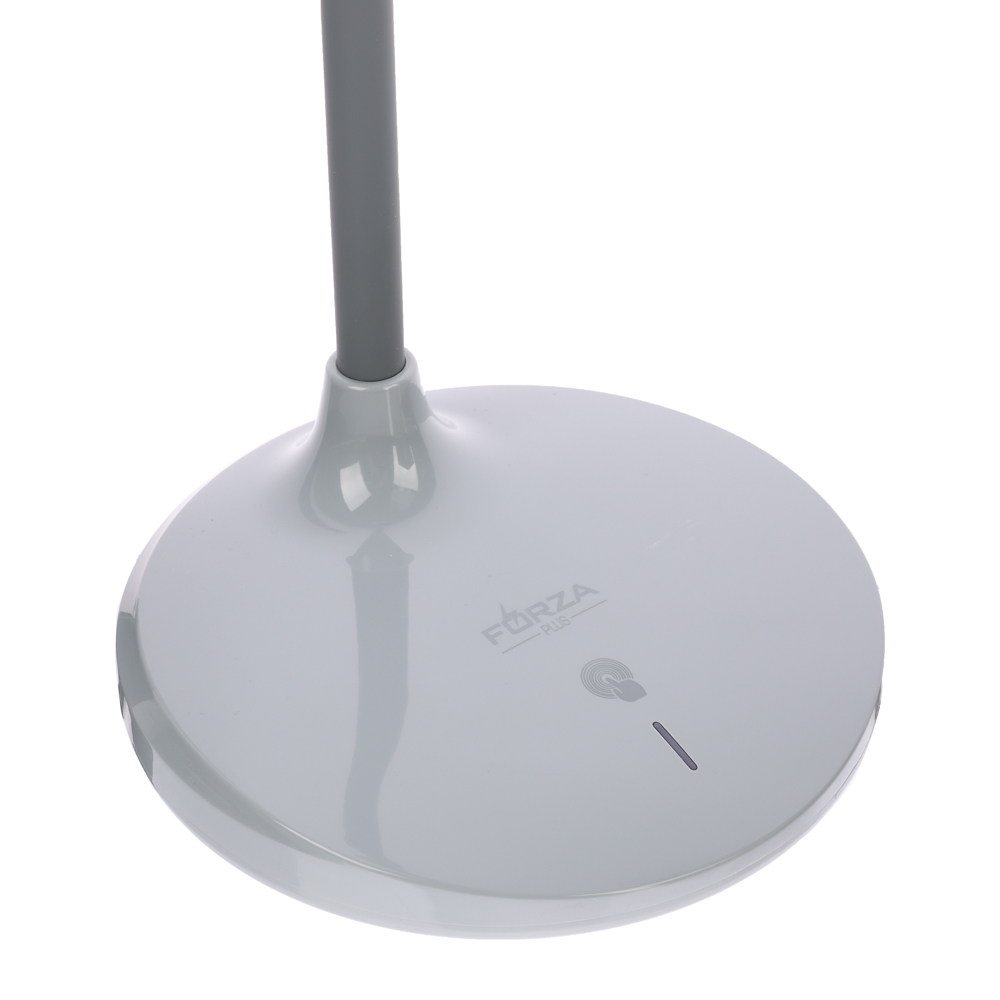 Лампа настольная складная FORZA 30LED, питание USB, 7Вт, 500Лм, кабель 1м, диммер, пластик, серая, арт.№ 476-388