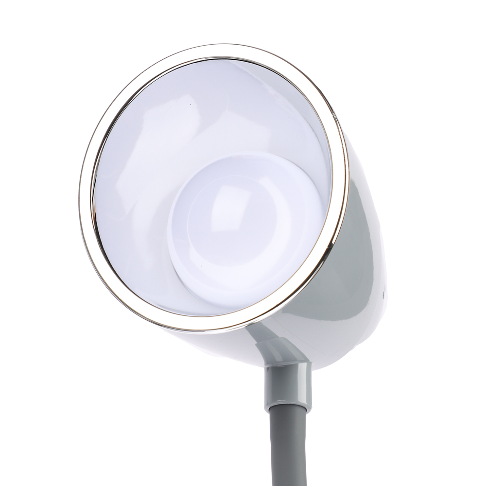 Лампа настольная складная FORZA 30LED, питание USB, 7Вт, 500Лм, кабель 1м, диммер, пластик, серая, арт.№ 476-388