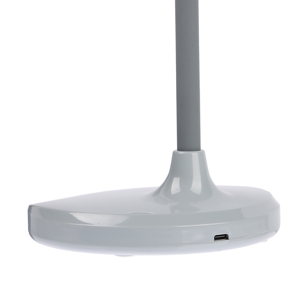 Лампа настольная складная FORZA 30LED, питание USB, 7Вт, 500Лм, кабель 1м, диммер, пластик, серая, арт.№ 476-388