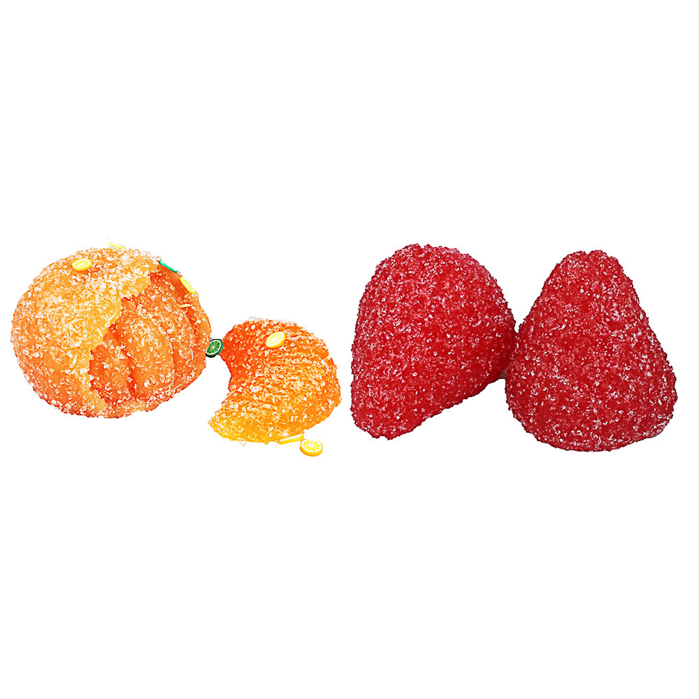 Антистресс Сквиш-мялка фрукты в сахаре, TPR, 12х2х13см, 2 дизайна, арт.№ 297-163