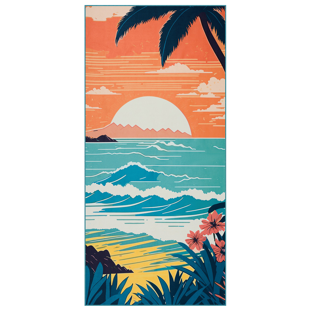 PROVANCE Саммер Полотенце пляжное из микрофибры 70х150см, 100% полиэстер, закат, арт.№ 496-038