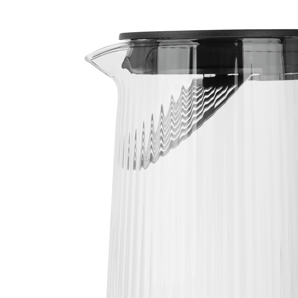 Кувшин с крышкой тм MILLIMI Симпл, 1500мл, стекло, рифленый, инд. упак, арт.№ 878-692