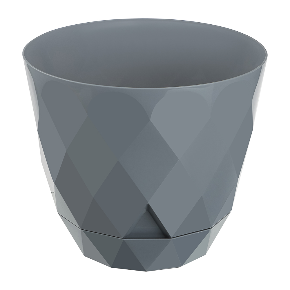 Горшок для цветов Laurel D220 мм, 4.5 л с поддоном, серый, арт.№ 164-424