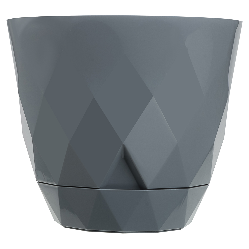 Горшок для цветов Laurel D220 мм, 4.5 л с поддоном, серый, арт.№ 164-424