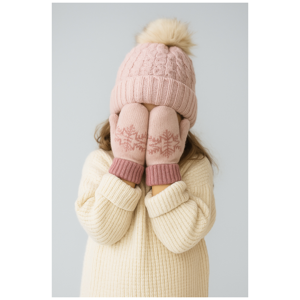 GALANTE Варежки детские на флисовой подкладке, р.14, 100% акрил, разноцветные, ОЗ25-34, арт.№ 363-450