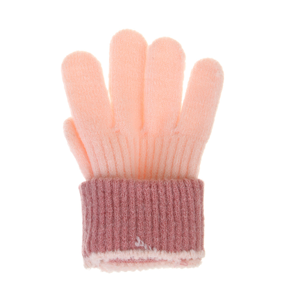 GALANTE Перчатки детские с начесом однослойные, р.14, 100% полиэстер, цвет в ас-те, ОЗ25-36, арт.№ 363-452