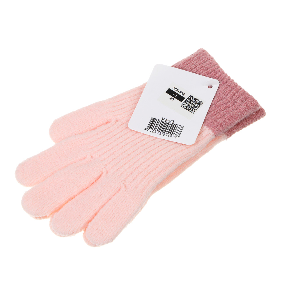 GALANTE Перчатки детские с начесом однослойные, р.14, 100% полиэстер, цвет в ас-те, ОЗ25-36, арт.№ 363-452