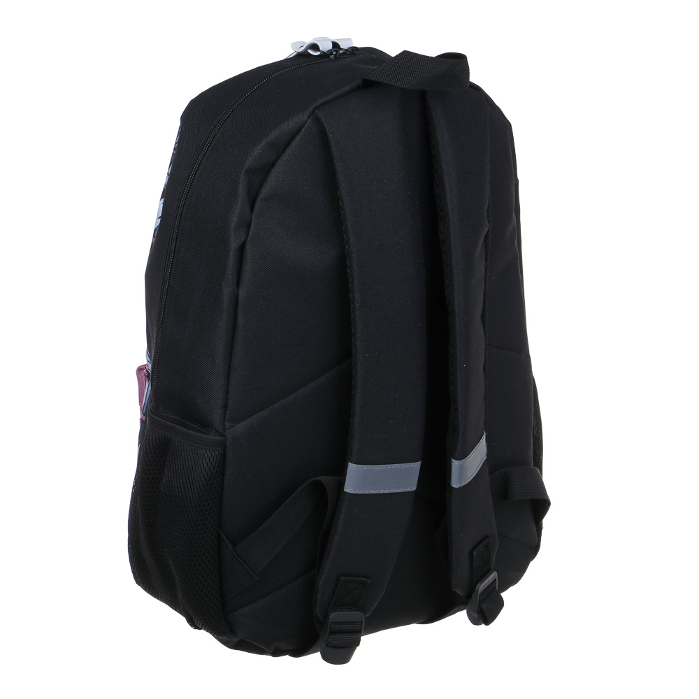 Японский стиль Рюкзак подростковый 43,5х29х13,5см, 1 отд., 3 карм., ПЭ, нашивка и пулеры из силикона, арт.№ 577-003