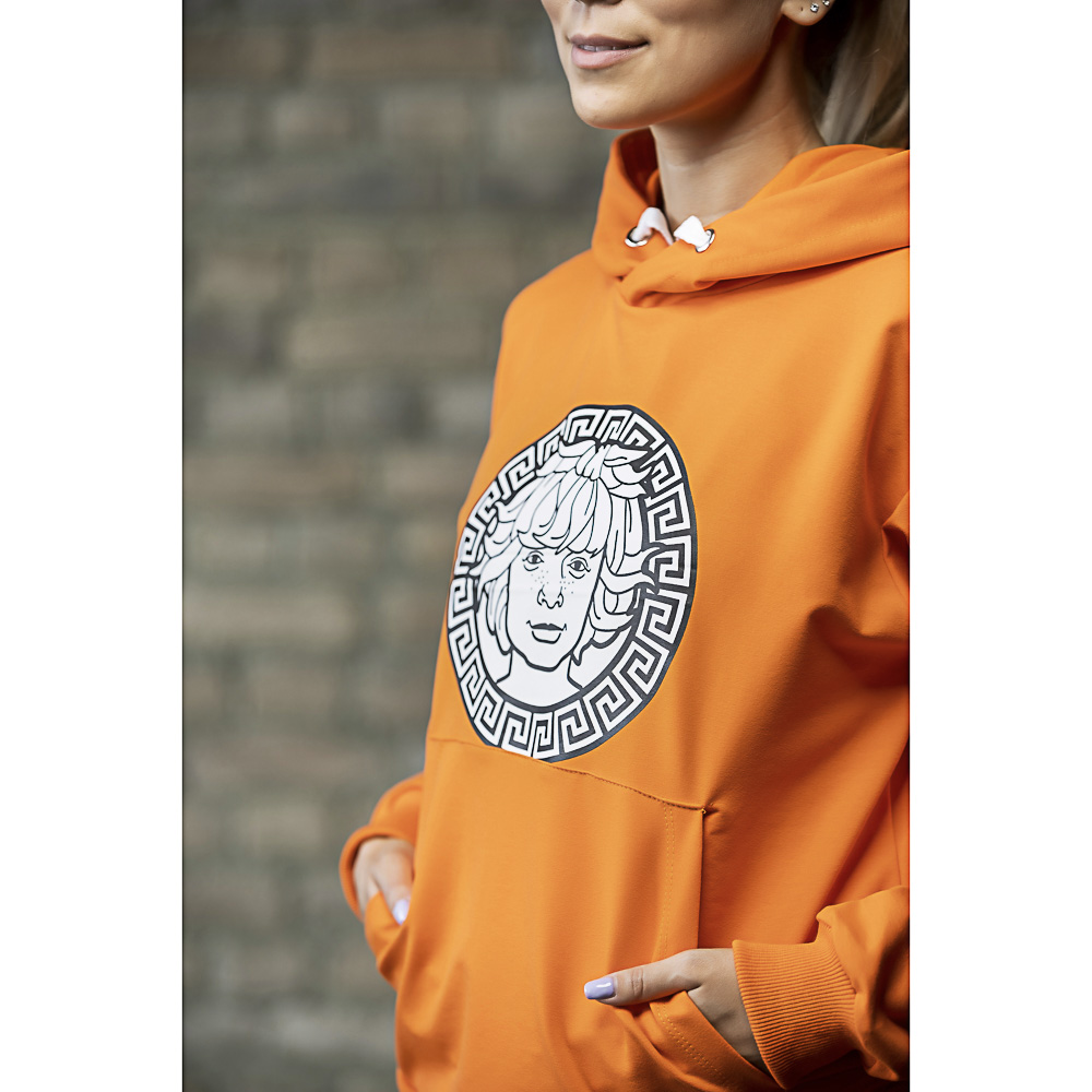 BY Толстовка женская LOGO, хлопок, р-р XS-XL, 3 дизайна, арт.№ 838-074