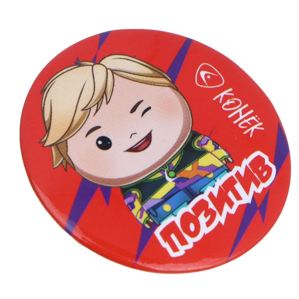 Набор значков BY Русские Супергерои 6 штук, D=3,5 см, металл, 2 дизайна, арт.№ 801-057